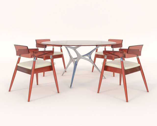 contemporary design table and chair set 13 Modèle 3D .c4d .max .obj .3ds .fbx .stl .blend 