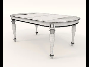 restaurant table and chairs set 3D Model