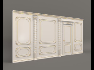 classic interior wall decoration 9 3D Model