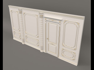 classic interior wall decoration 9 Model 3D