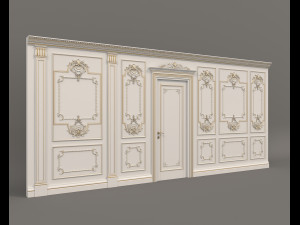 european style interior wall decoration 2 3D Model