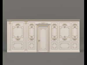 european style interior wall decoration 2 Model 3D