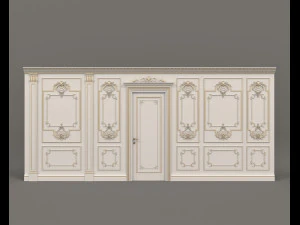 유럽식 인테리어 벽 장식 2 3D 모델