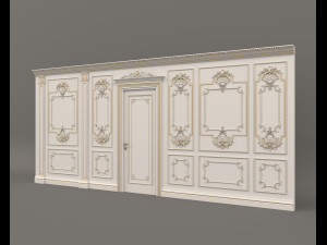 european style interior wall decoration 2 Model 3D