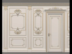 유럽식 인테리어 벽 장식 2 3D 모델