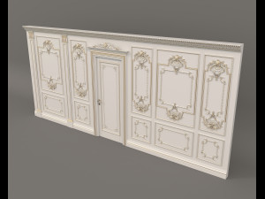 european style interior wall decoration 2 Model 3D
