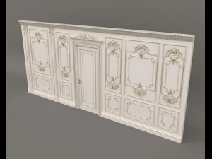 유럽식 인테리어 벽 장식 2 3D 모델