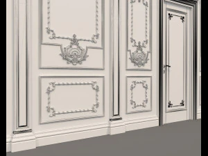 유럽식 인테리어 벽 장식 2 3D 모델