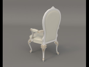 european style dinning table chair set 4 Model 3D