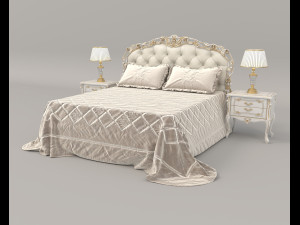 european style bed 16 Modèle 3D