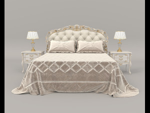 european style bed 16 3D Model