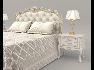 european style bed 16 3D Model