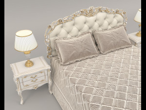 european style bed 16 3D Model