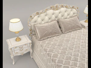 european style bed 16 3D Model