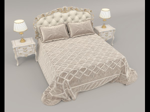 european style bed 16 3D Model