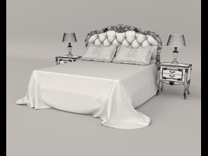 european style bed 16 3D Model