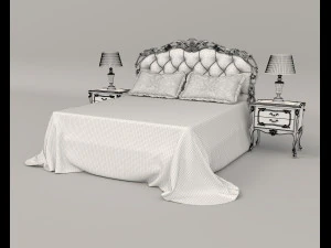 european style bed 16 3D Model
