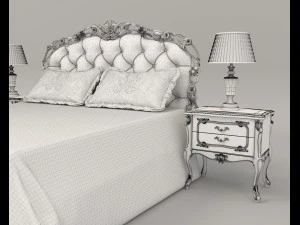 european style bed 16 3D Model