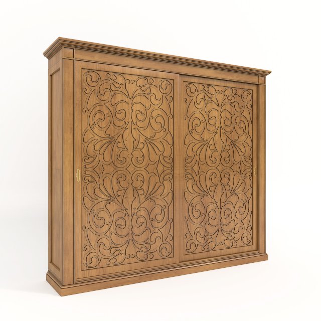 european style wardrobe 3 Model 3D .c4d .max .obj .3ds .fbx .stl .blend 