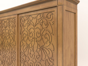 european style wardrobe 3 Model 3D