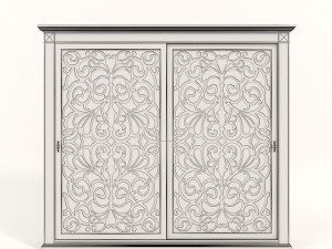 european style wardrobe 3 Model 3D