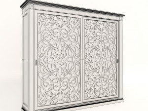 european style wardrobe 3 Model 3D