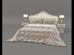 european style bed 17 3D Model