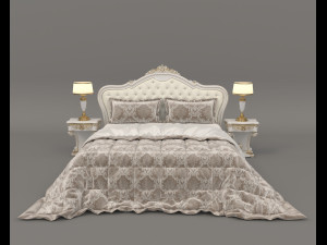 european style bed 17 Modèle 3D