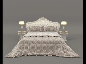 european style bed 17 3D Model
