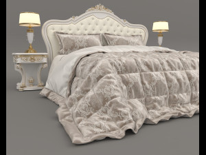 european style bed 17 Modèle 3D
