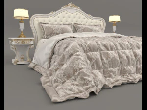 european style bed 17 3D Model