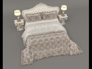 european style bed 17 Modèle 3D