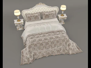 european style bed 17 3D Model