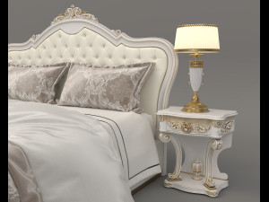 european style bed 17 Modèle 3D