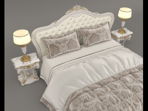 european style bed 17 Modèle 3D