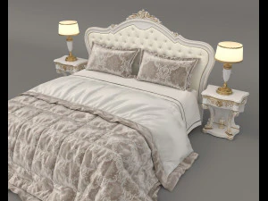 european style bed 17 3D Model