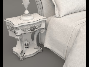 european style bed 17 Modèle 3D
