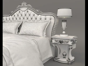 european style bed 17 3D Model