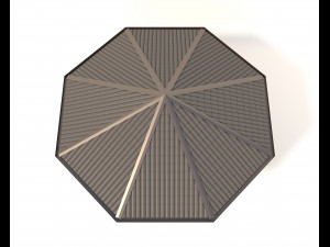 classic wooden gazebo 3D Model