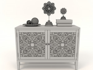cabinet and decorations 7 3D मॉडल