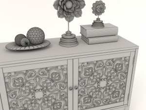 cabinet and decorations 7 3D मॉडल