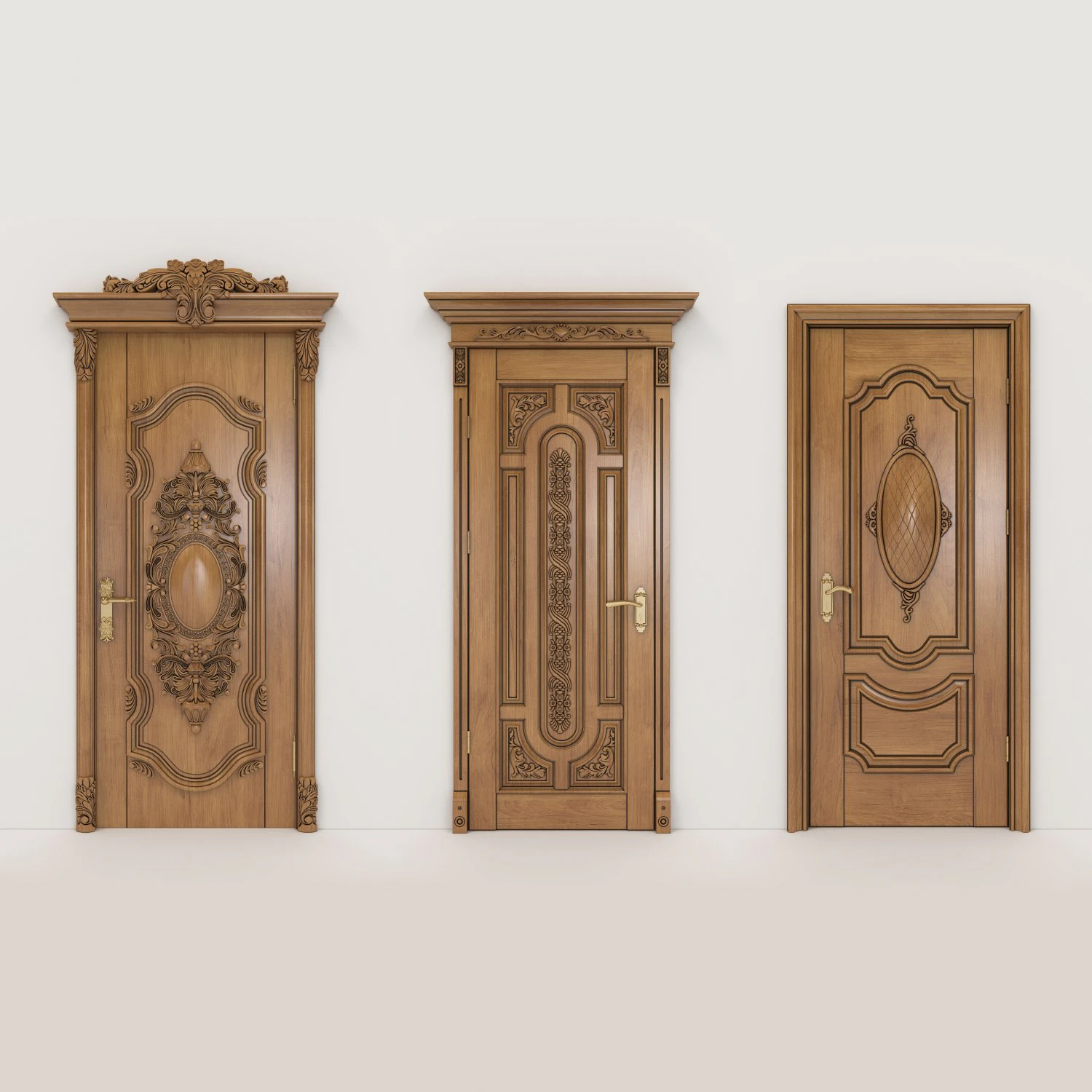 classic door collection 2 3D Model .c4d .max .obj .3ds .fbx .stl .blend 