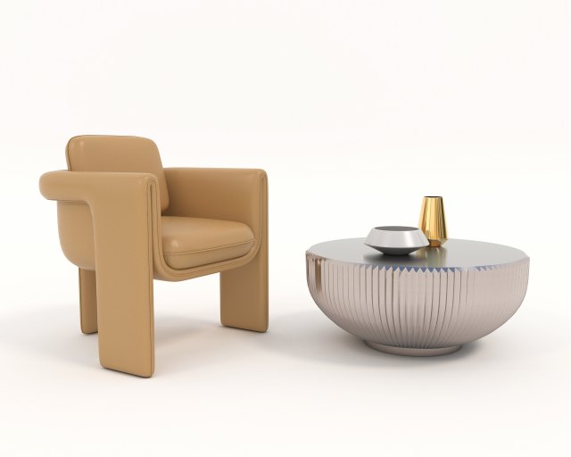 coffee table and chairs 6 3D-Modell .c4d .max .obj .3ds .fbx .stl .blend 