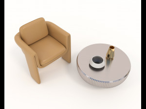 coffee table and chairs 6 3D-Modell
