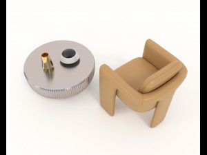 coffee table and chairs 6 3D-Modell