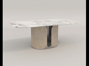 contemporary design table and chair set 14 3D Model