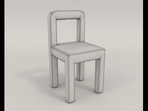contemporary design table and chair set 14 3D Model