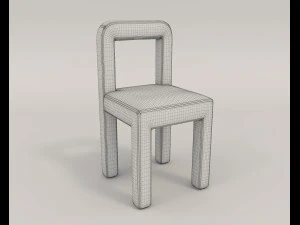contemporary design table and chair set 14 3D Model