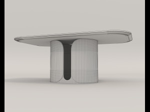 contemporary design table and chair set 14 3D Model