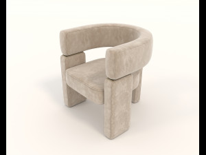 coffee table and chairs 7 3D Model